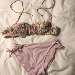 🌺🌸Neon fringe sherbet swim suit 🌸🌺